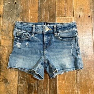 GAP Blue Denim Stretch Shortie Shorts